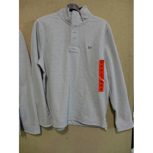 3053 - Two men's grey pullovers by Crew Clothing, sizes S & M  * This lot is subject to VAT