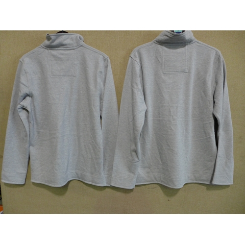 3053 - Two men's grey pullovers by Crew Clothing, sizes S & M  * This lot is subject to VAT