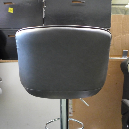 3058 - Bayside Grey Gas-Lift Bar Stool (303-362) * This lot is subject to VAT