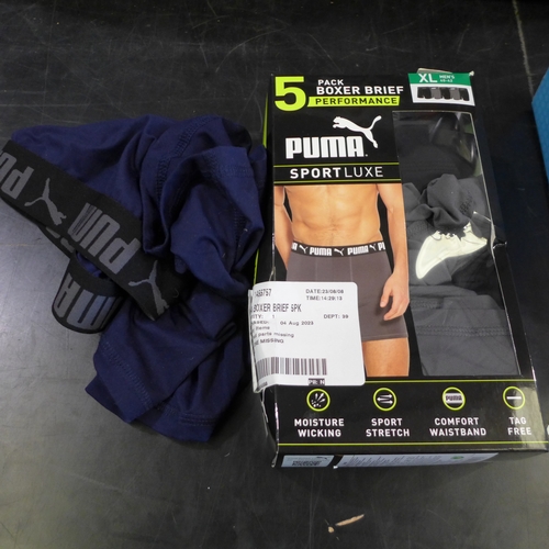 3075 - Quantity of Copper Fit knee supports and Puma boxers - various sizes  * This lot is subject to VAT