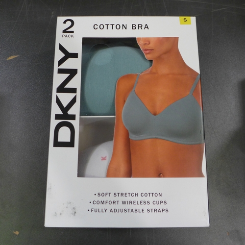 3080 - Quantity of ladies green and grey DKNY cotton bras - Size S  * This lot is subject to VAT