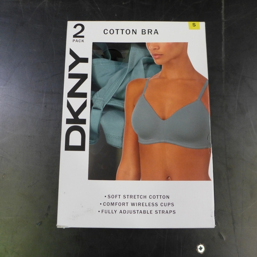 3082 - Quantity of ladies green and grey DKNY cotton bras - Size S  * This lot is subject to VAT