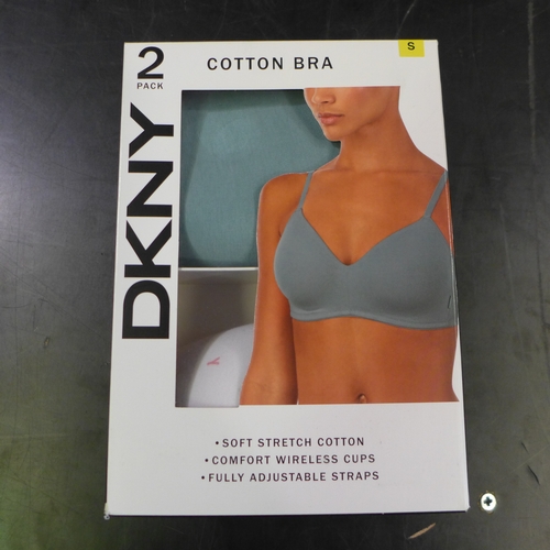 3083 - Quantity of ladies green and grey DKNY cotton bras - Size S  * This lot is subject to VAT