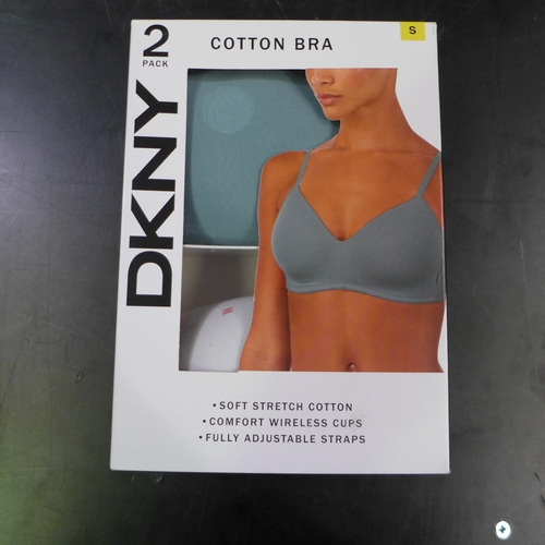 3084 - Quantity of ladies green and grey DKNY cotton bras - Size S  * This lot is subject to VAT