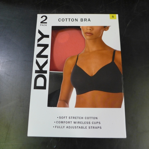 3087 - Quantity of ladies pink and black DKNY cotton bras - Size S  * This lot is subject to VAT