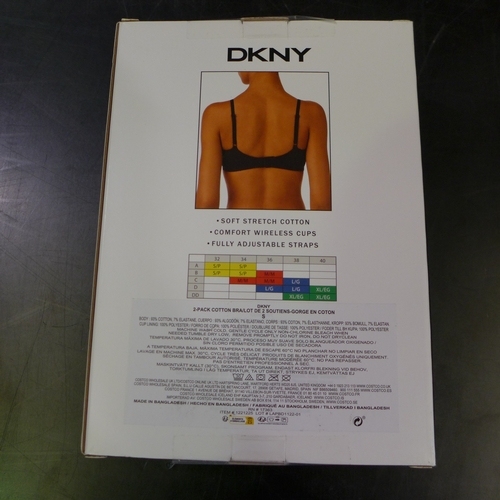 3087 - Quantity of ladies pink and black DKNY cotton bras - Size S  * This lot is subject to VAT