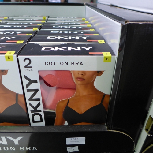 Quantity of ladies pink and black DKNY cotton bras - Size S * This lot is  subject to VAT