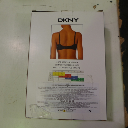 3088 - Quantity of ladies pink and black DKNY cotton bras - Size S  * This lot is subject to VAT