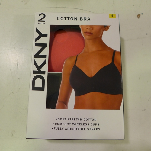 3089 - Quantity of ladies pink and black DKNY cotton bras - Size S  * This lot is subject to VAT