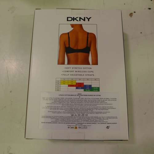 3089 - Quantity of ladies pink and black DKNY cotton bras - Size S  * This lot is subject to VAT