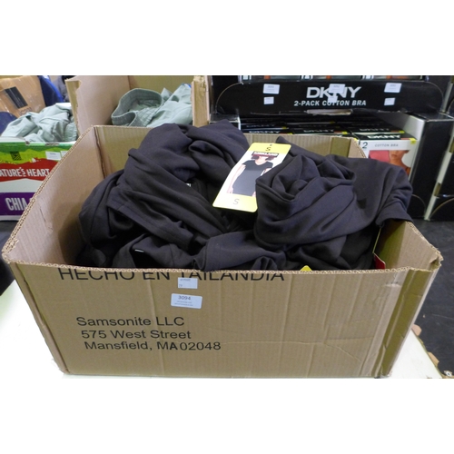 3094 - Quantity of ladies Kirkland Signature, black, cotton t-shirts - mixed sizes  * This lot is subject t... 