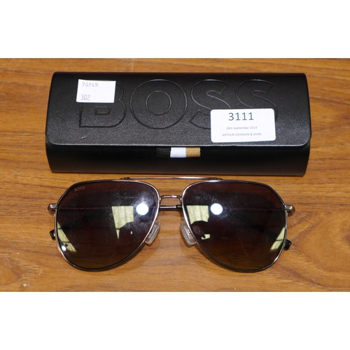 3111 - Hugo Boss Gunmetal Metal Sunglasses   (302-520)  * This lot is subject to vat