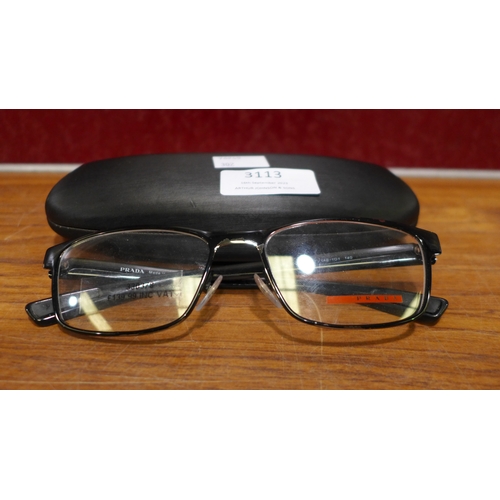 3113 - Prada Black Metal Glasses - Frames Worn/Requires Attention, Original RRP £125.84 + vat (302-505)  * ... 