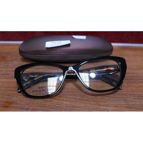 3114 - Prada black Plastic Glasses, Original RRP £134.83 + vat (302-514)  * This lot is subject to vat