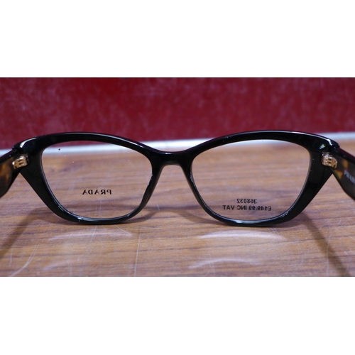 3114 - Prada black Plastic Glasses, Original RRP £134.83 + vat (302-514)  * This lot is subject to vat