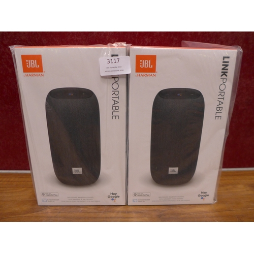 3117 - 2Pk JBL Link Portable Speakers  (302-30)  * This lot is subject to vat