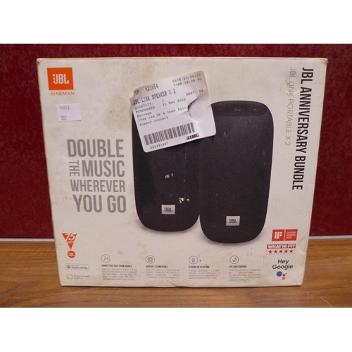 3118 - 2Pk JBL Link Portable Speakers (302-31)  * This lot is subject to vat