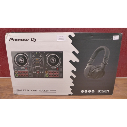 3121 - Pioneer Dj Bundle DDJ-200 & HDJ-Cue1Bt-K, Original RRP £164.99 + vat          (302-17)  * This lot i... 