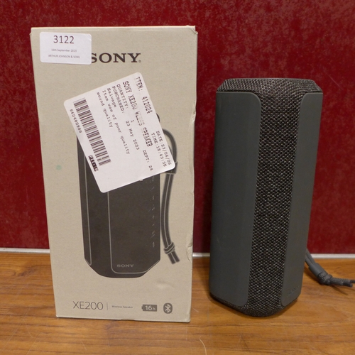 3122 - Sony Xe200 Wireless Speaker  (302-27)  * This lot is subject to vat