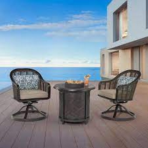 1583 - Agio Paris 3 piece Fire Chat Set, original RRP £608.32 + vat (4182-8) (Heavily used, missing scatter... 