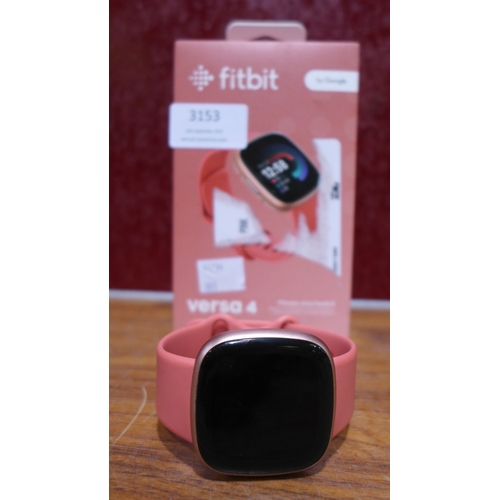 3153 - Fitbit Versa 4 Pink, original RRP £144.99 + VAT            (303-60) * This lot is subject to VAT