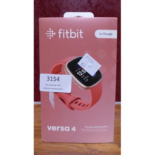 3154 - Fitbit Versa 4 Pink, original RRP £144.99 + VAT            (303-61) * This lot is subject to VAT