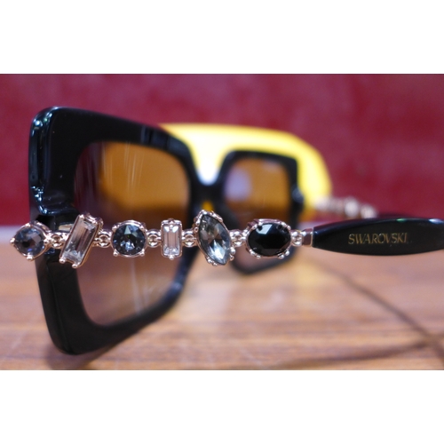 3174 - Swarovski Black Plastic Sunglasses (303-289) * This lot is subject to VAT