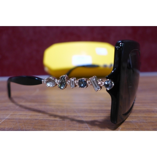 3174 - Swarovski Black Plastic Sunglasses (303-289) * This lot is subject to VAT