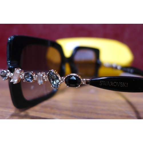 3175 - Swarovski Black Plastic Sunglasses (303-290) * This lot is subject to VAT