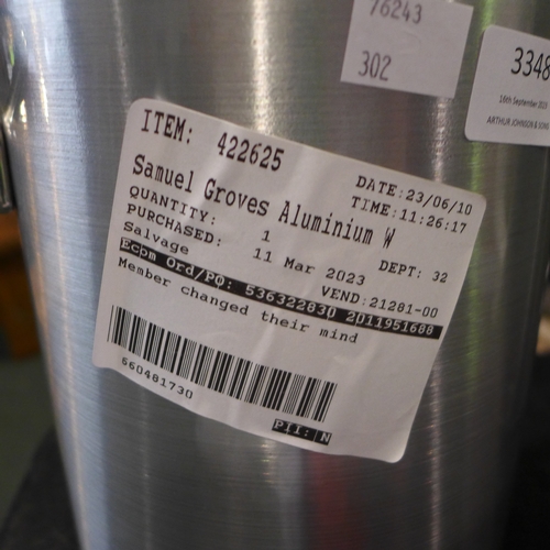 3348 - Samual Groves 3L Aliminium Wine Bucket  (302-32)  * This lot is subject to vat