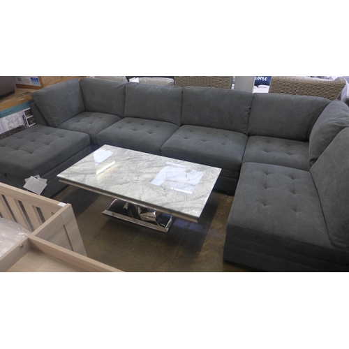 1452 - A Tisdale 6 piece Zipback Dark Grey Sofa, original RRP £1166.66 + VAT (4184-23) *This lot is subject... 