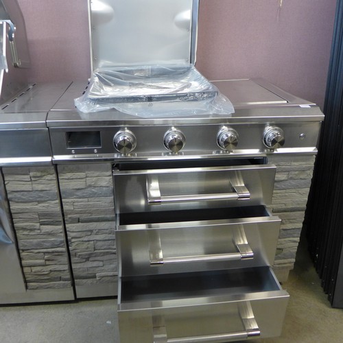 1510 - A Kirkland Signature 12 Burner Island BBQ, original RRP £2749.99 + VAT - damaged (4184-21) *This lot... 