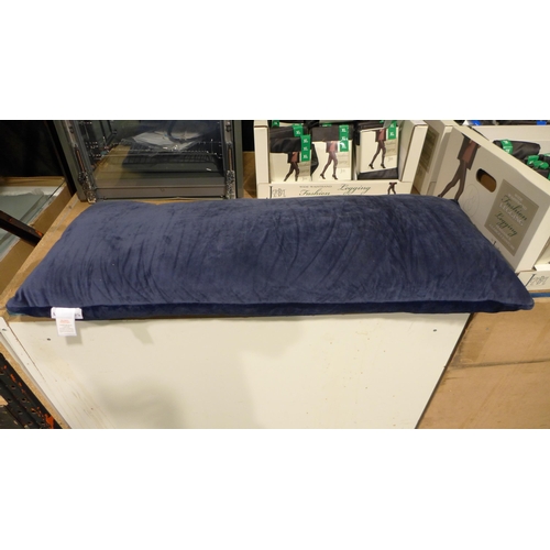 3391 - Blue Faux Fur Rolled Body Pillow  (302-531)  * This lot is subject to vat