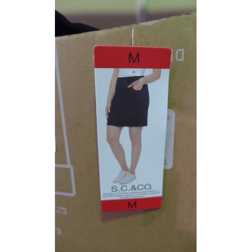 3409 - Quantity of ladies black denim skorts - mixed size  * This lot is subject to VAT