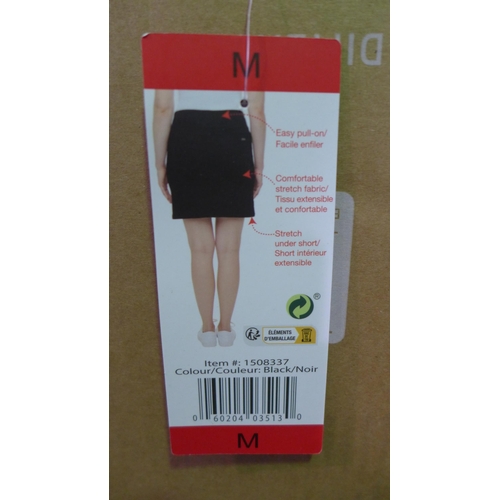 3409 - Quantity of ladies black denim skorts - mixed size  * This lot is subject to VAT