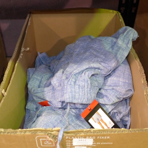 3412 - Quantity of ladies blue shorts - mixed size  * This lot is subject to VAT