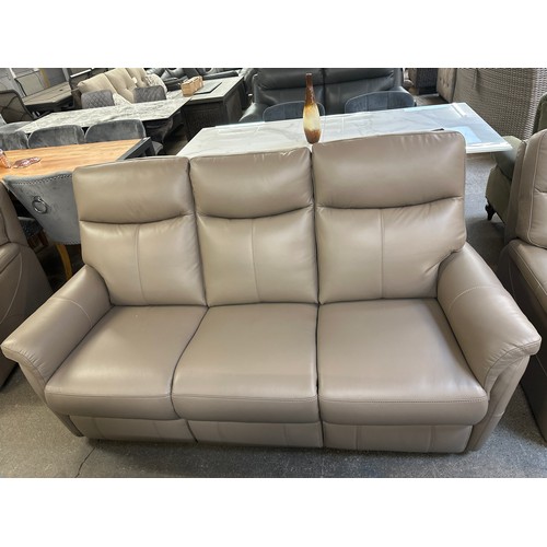 1469 - A Verona 'latte' leather three seater sofa * this lot is subject to VAT - RRP £1679