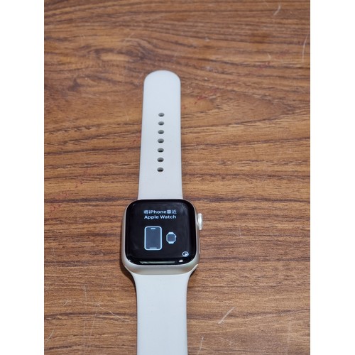 3137 - Apple Watch Series 8 - Starlight Sports Band, 41 mm Aluminium Case, original RRP £334.99 + VAT (303-... 