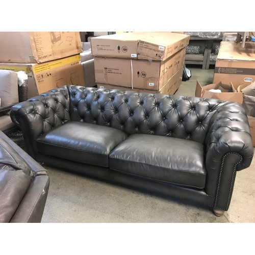 1529 - A New Allington 3 Seater Grey Leather Sofa, original RRP £1666.66 + VAT (4184-5) *This lot is subjec... 