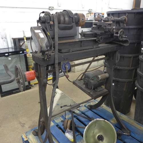 2217 - A Pools Specials 240v metalworking lathe on stand * this lot is subject to VAT