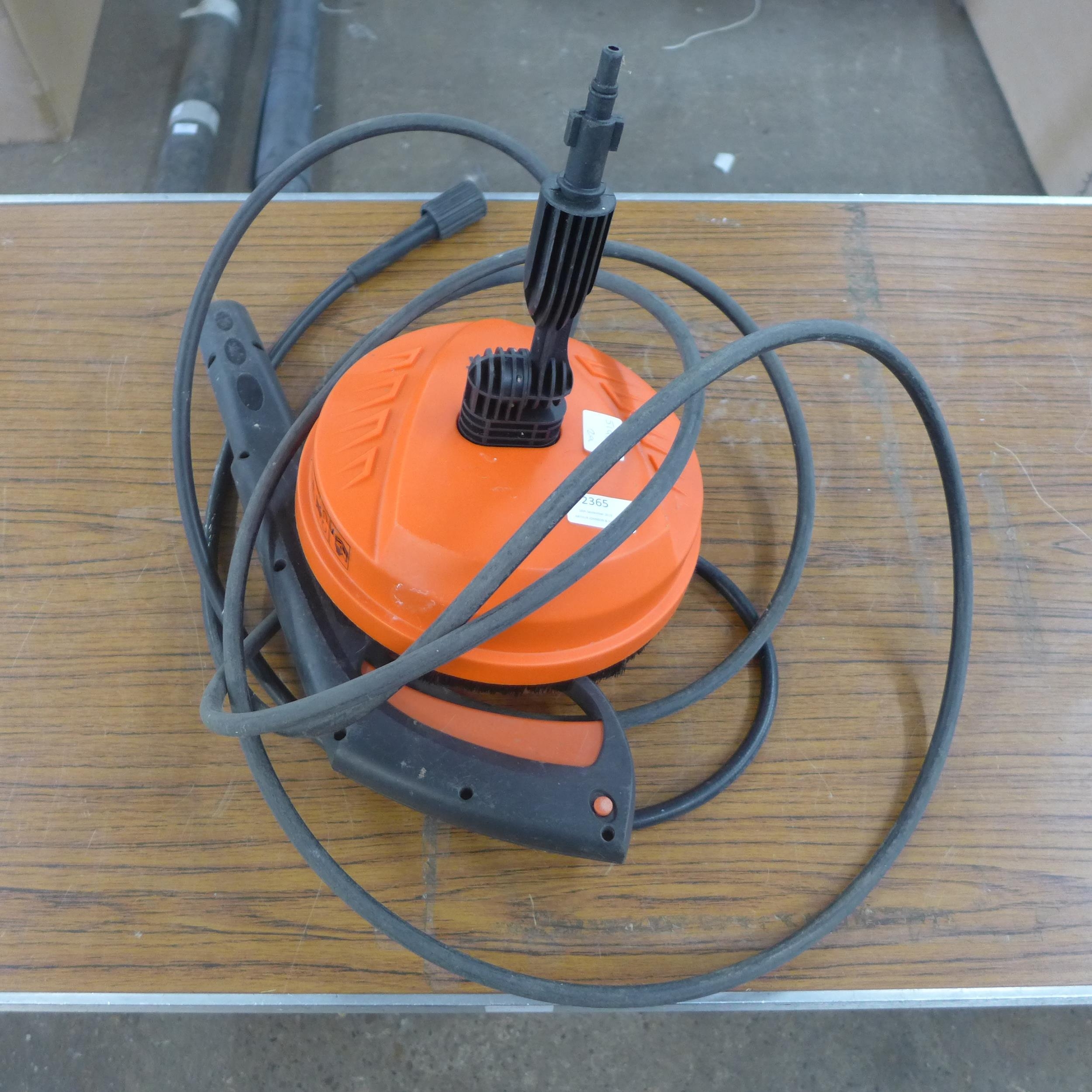 A Black and Decker power washer patio cleaner attachment