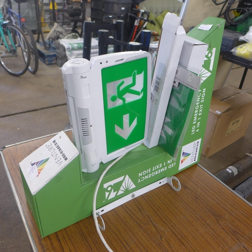 2383 - Venture lighting emergency 6 in 1 exit signs with accessories