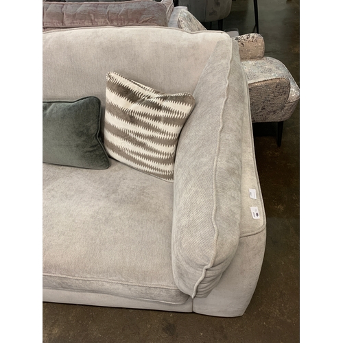 1466 - A Barker and Stonehouse aluminium velvet upholstered curved corner sofa