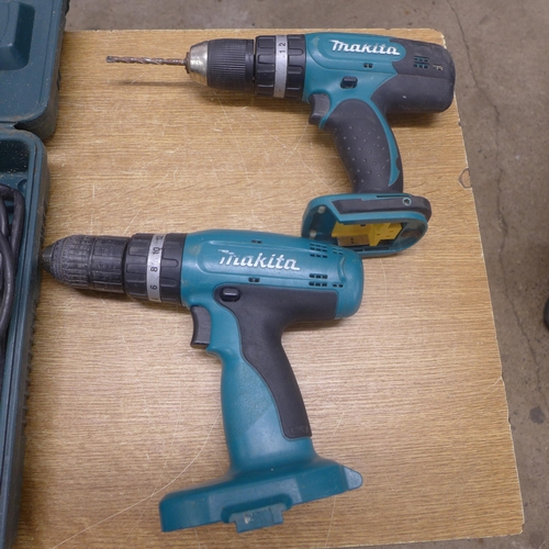 2011 - A Makita drill (839D), a Makita drill (DHP-453) and a Hitachi jigsaw (CS65U2)