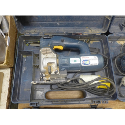 2021 - Three Bosch GST 2000 jigsaws and a Makita jigsaw