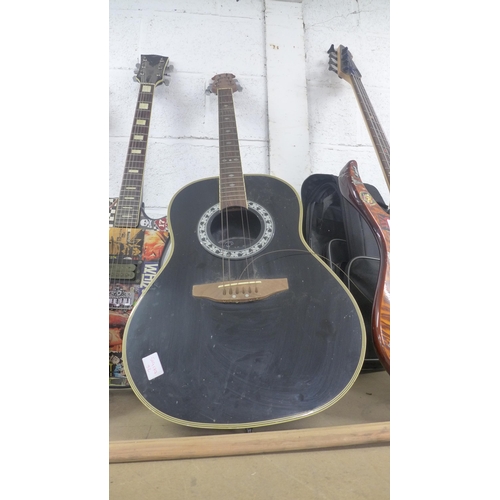 2075 - An Encore 7F-B electro-acoustic guitar