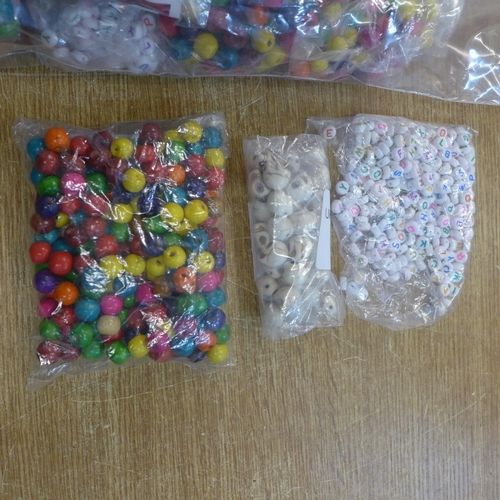 2128 - 25 Bags of jewellery making beads, etc.