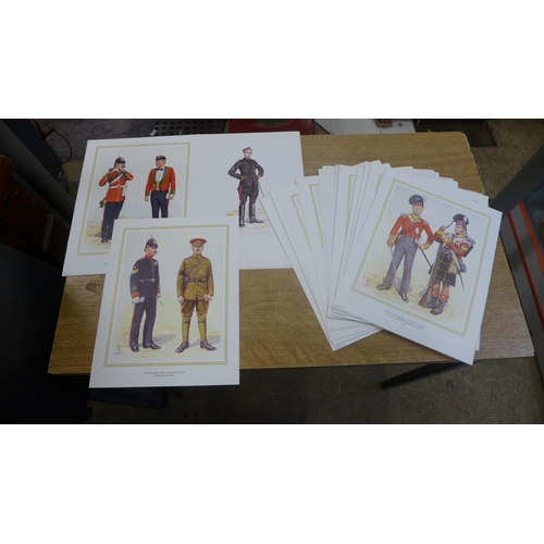 2139A - A box of approximately 50 A4 military Alix Baker prints