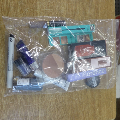 2140 - Three bags of cosmetics including make up, creams and lotions etc.