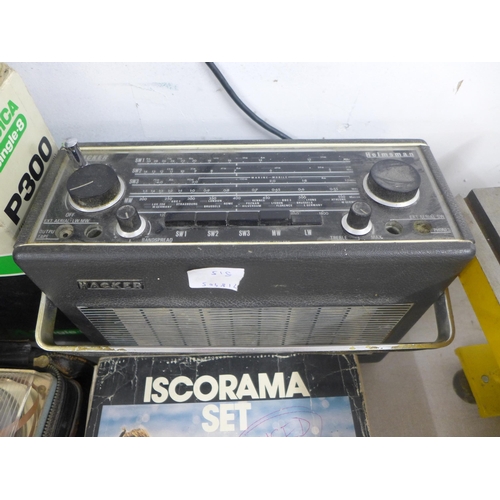 2155 - A Ficord 202 reel to reel recorder/player, two Iscorama Cineavision sets, a Fujica Single 8 P300 sou... 